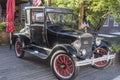 Model T car outside restaurant North Cache Street Jackson Wyoming Royalty Free Stock Photo